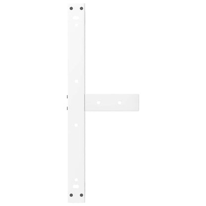 vidaXL Coffee Table Legs T-Shaped 2 pcs White 60x25x(30-31) cm Steel