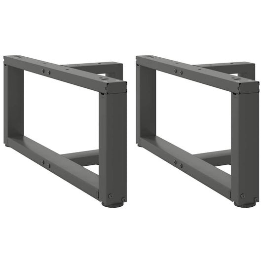vidaXL Coffee Table Legs T-Shaped 2 pcs Anthracite 60x25x(30-31) cm Steel