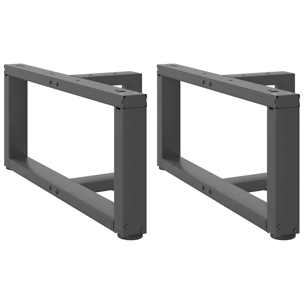 vidaXL Coffee Table Legs T-Shaped 2 pcs Anthracite 60x25x(30-31) cm Steel