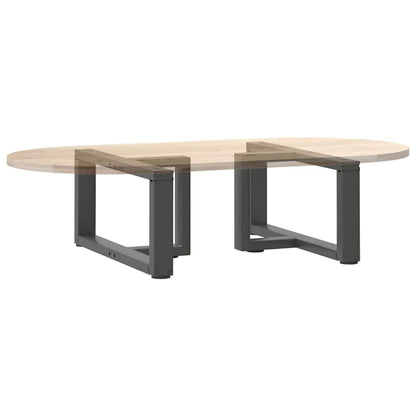 vidaXL Coffee Table Legs T-Shaped 2 pcs Anthracite 60x25x(30-31) cm Steel