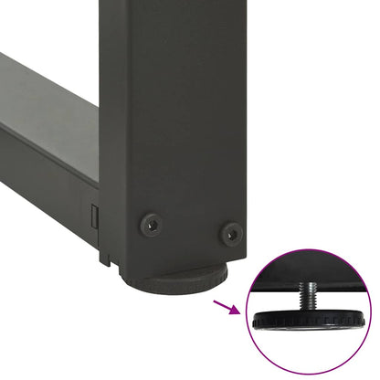 vidaXL Coffee Table Legs T-Shaped 2 pcs Anthracite 60x25x(30-31) cm Steel