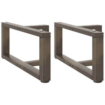 vidaXL Coffee Table Legs T-Shaped 2 pcs Black 60x25x(30-31) cm Steel