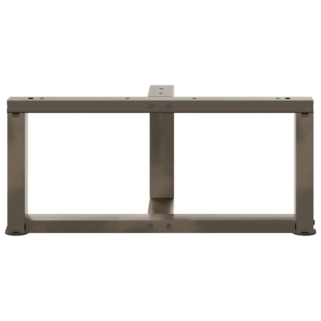 vidaXL Coffee Table Legs T-Shaped 2 pcs Black 60x25x(30-31) cm Steel