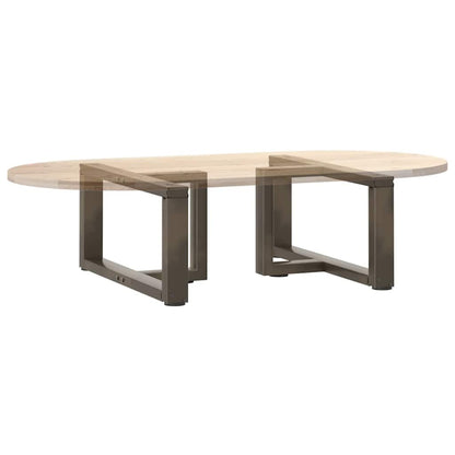 vidaXL Coffee Table Legs T-Shaped 2 pcs Black 60x25x(30-31) cm Steel