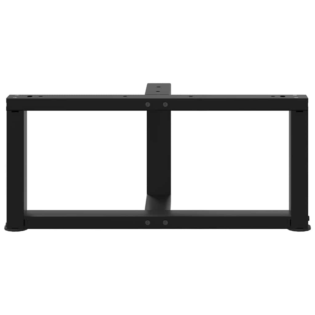 vidaXL Coffee Table Legs T-Shaped 2 pcs Black 70x25x(30-31) cm Steel