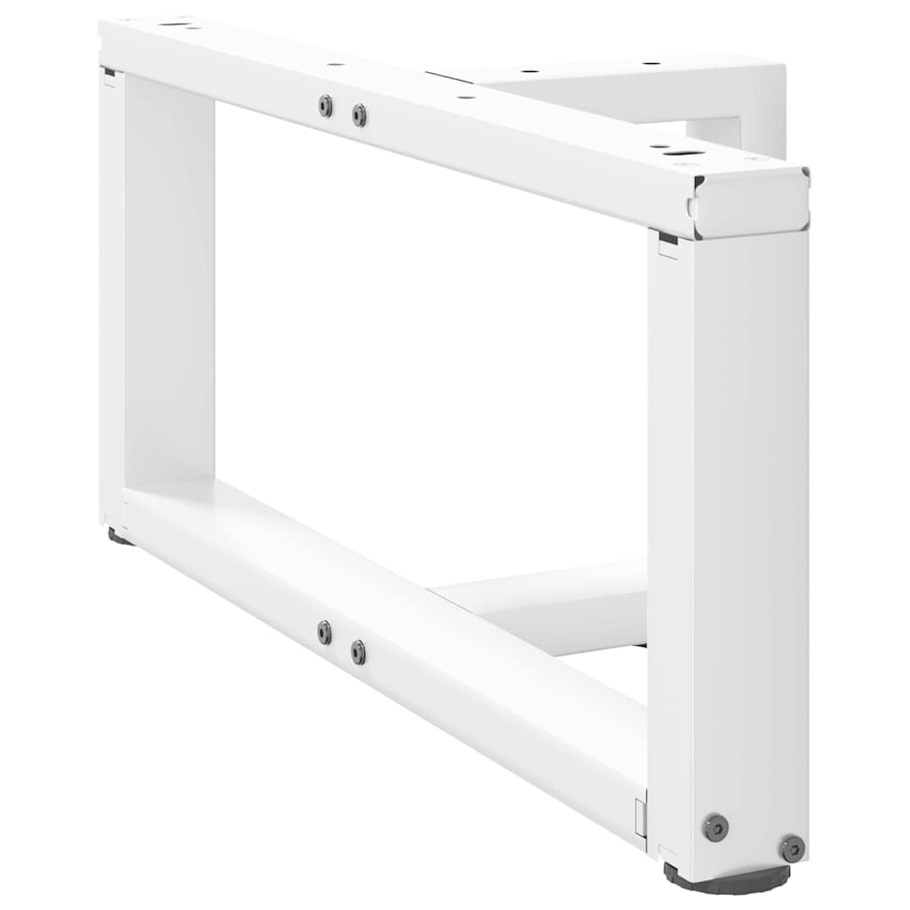 vidaXL Coffee Table Legs T-Shaped 2 pcs White 70x25x(30-31) cm Steel