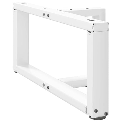 vidaXL Coffee Table Legs T-Shaped 2 pcs White 70x25x(30-31) cm Steel