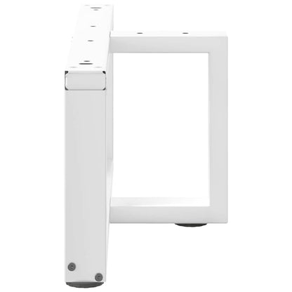 vidaXL Coffee Table Legs T-Shaped 2 pcs White 70x25x(30-31) cm Steel