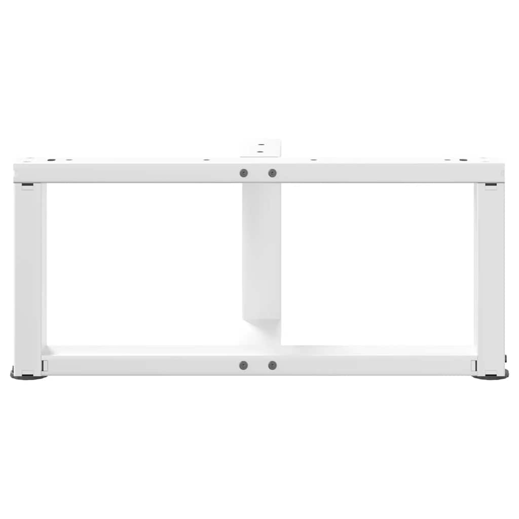 vidaXL Coffee Table Legs T-Shaped 2 pcs White 70x25x(30-31) cm Steel