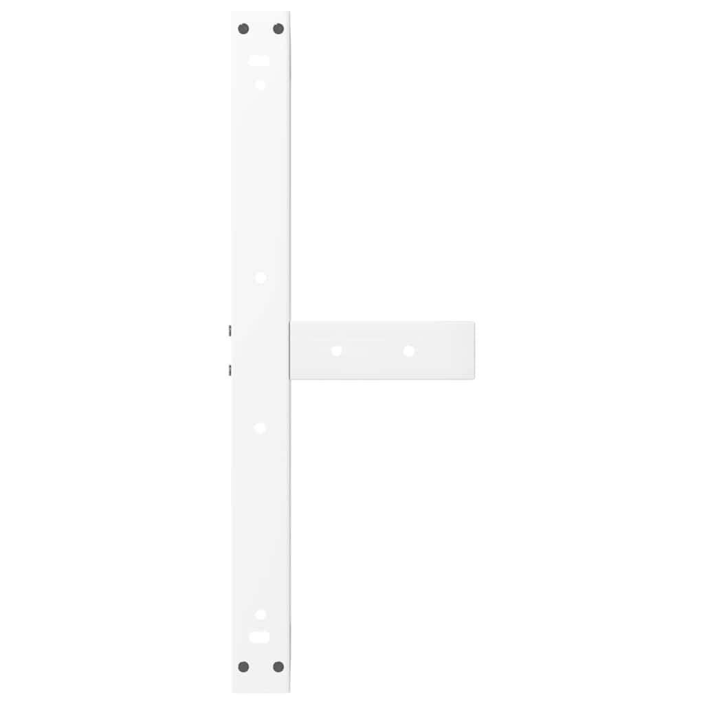 vidaXL Coffee Table Legs T-Shaped 2 pcs White 70x25x(30-31) cm Steel