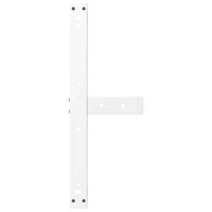 vidaXL Coffee Table Legs T-Shaped 2 pcs White 70x25x(30-31) cm Steel