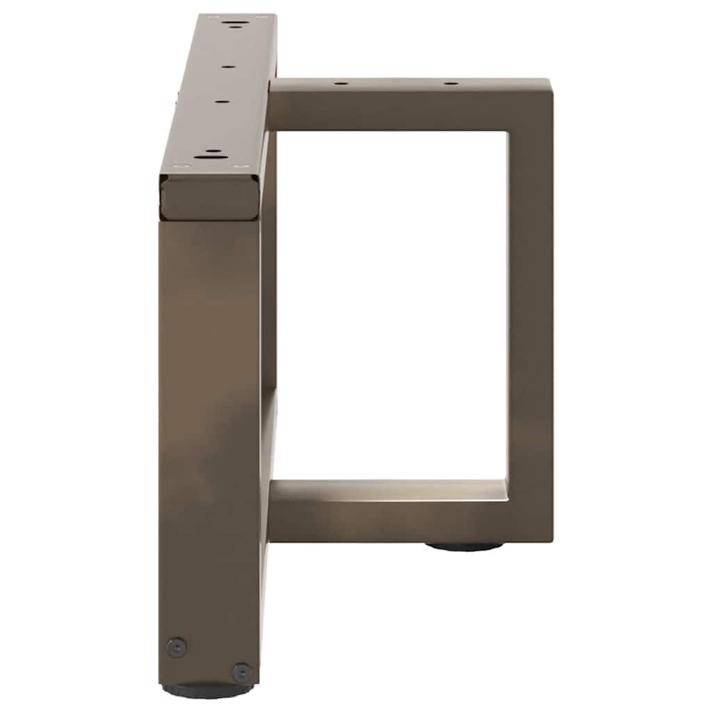 vidaXL Coffee Table Legs T-Shaped 2 pcs Black 70x25x(30-31) cm Steel