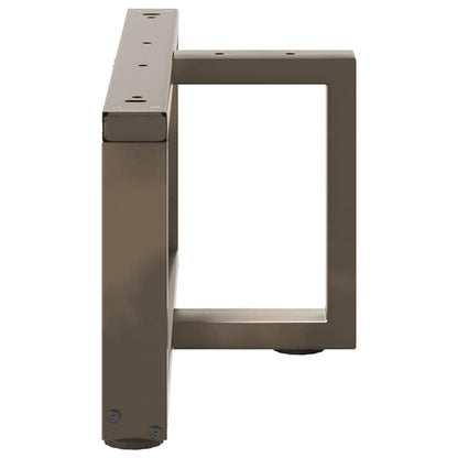 vidaXL Coffee Table Legs T-Shaped 2 pcs Black 70x25x(30-31) cm Steel