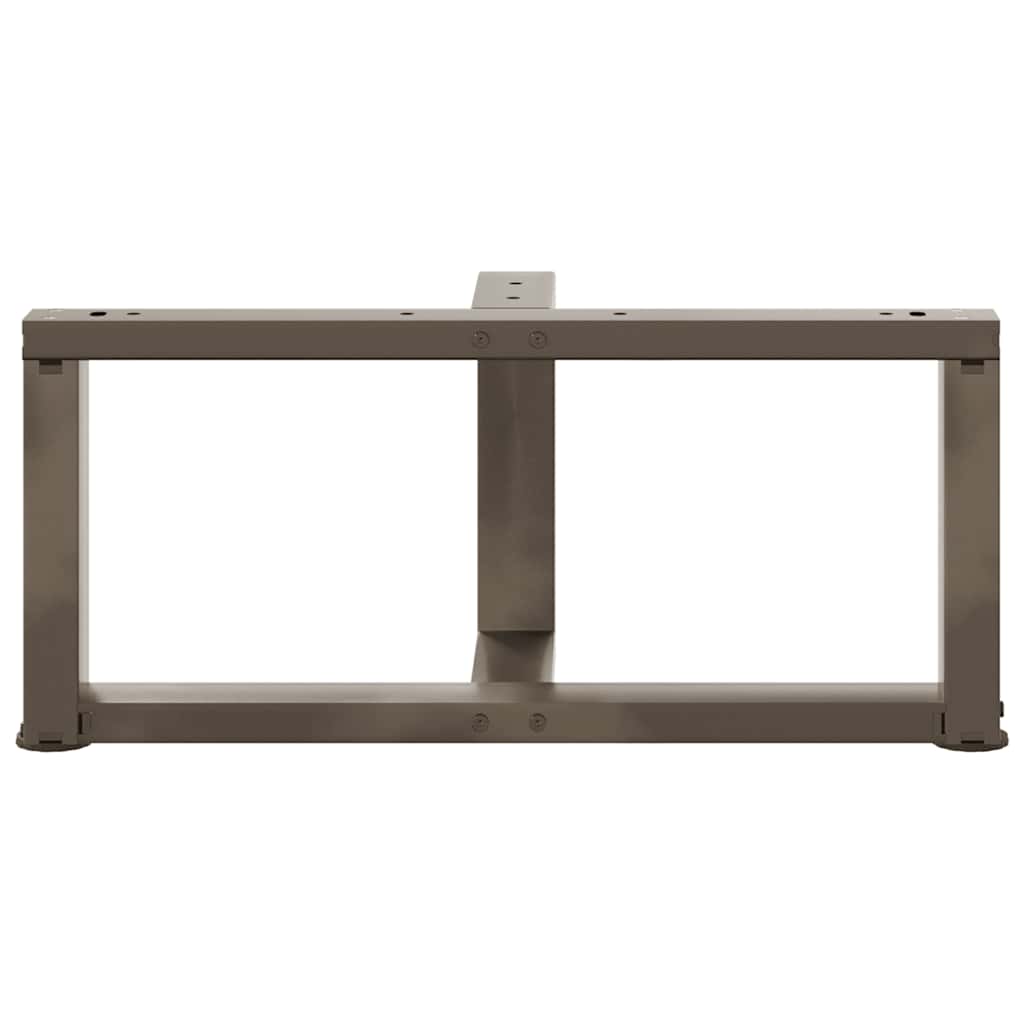 vidaXL Coffee Table Legs T-Shaped 2 pcs Black 70x25x(30-31) cm Steel