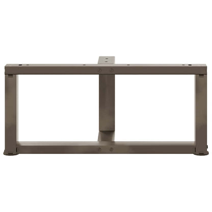 vidaXL Coffee Table Legs T-Shaped 2 pcs Black 70x25x(30-31) cm Steel