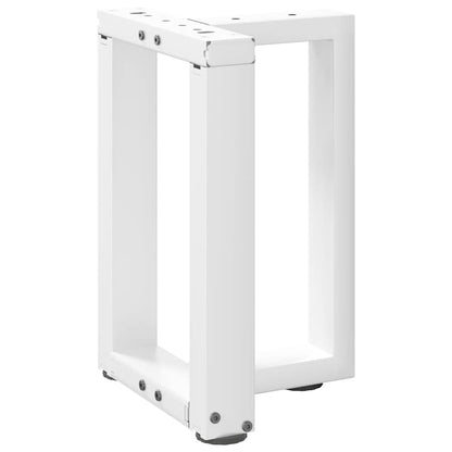 vidaXL Coffee Table Legs T-Shaped 2 pcs White 28x25x(42-43) cm Steel