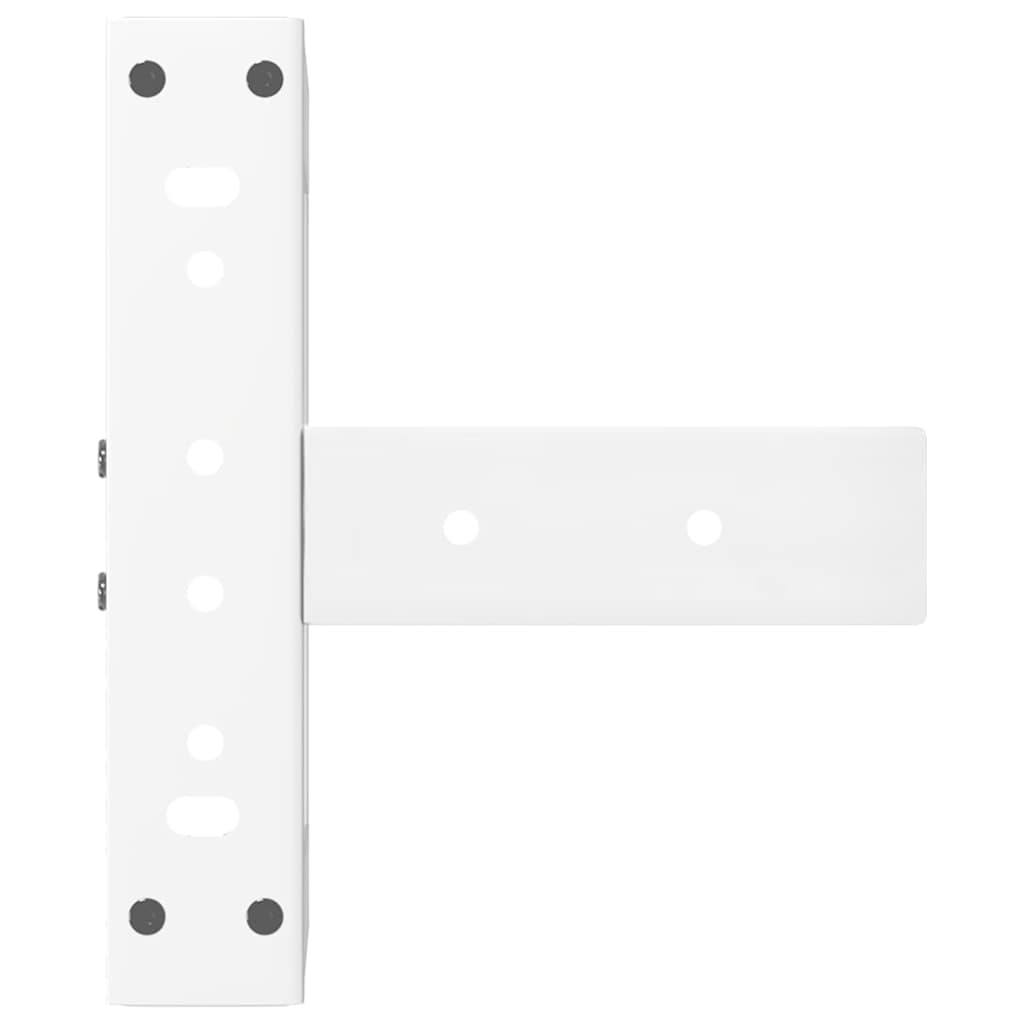 vidaXL Coffee Table Legs T-Shaped 2 pcs White 28x25x(42-43) cm Steel