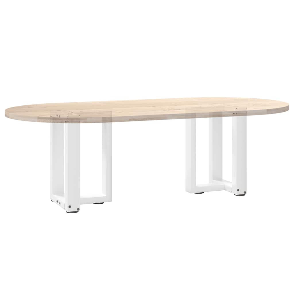 vidaXL Coffee Table Legs T-Shaped 2 pcs White 28x25x(42-43) cm Steel