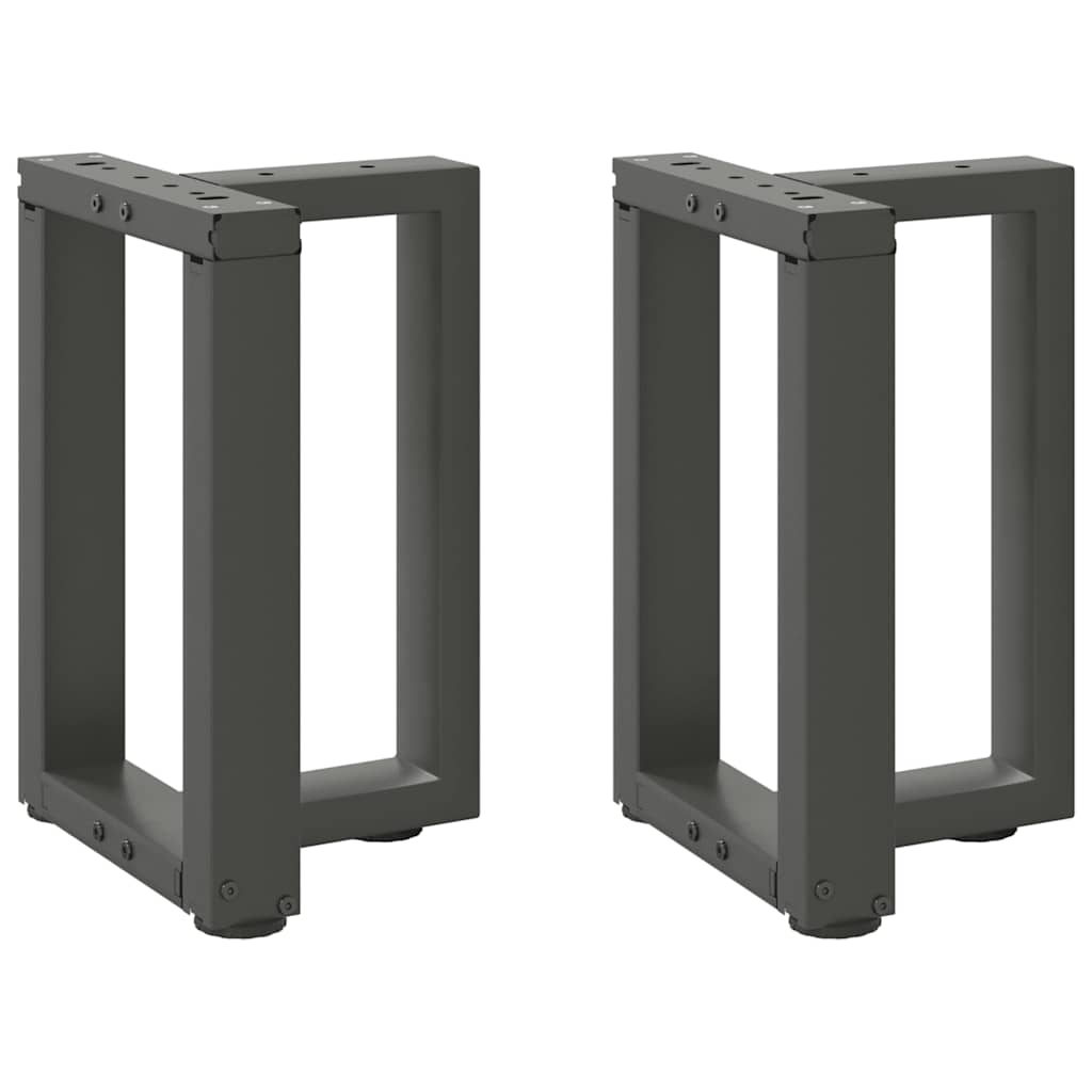 vidaXL Coffee Table Legs T-Shaped 2 pcs Anthracite 28x25x(42-43) cm Steel