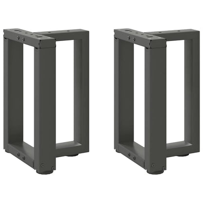 vidaXL Coffee Table Legs T-Shaped 2 pcs Anthracite 28x25x(42-43) cm Steel