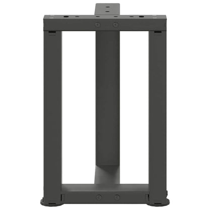 vidaXL Coffee Table Legs T-Shaped 2 pcs Anthracite 28x25x(42-43) cm Steel