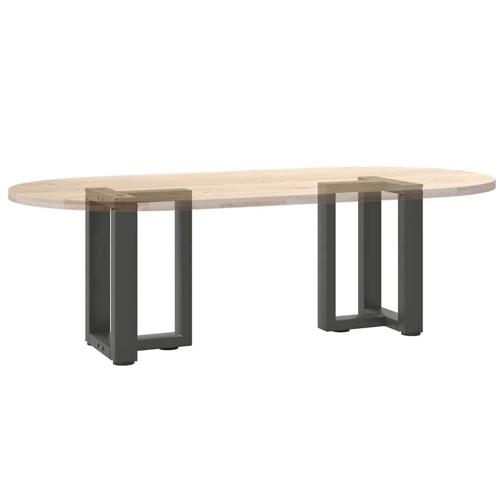 vidaXL Coffee Table Legs T-Shaped 2 pcs Anthracite 28x25x(42-43) cm Steel