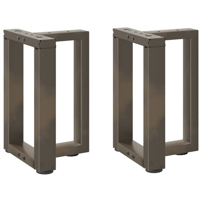 vidaXL Coffee Table Legs T-Shaped 2 pcs Black 28x25x(42-43) cm Steel