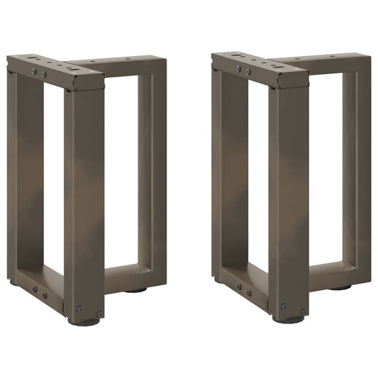 vidaXL Coffee Table Legs T-Shaped 2 pcs Black 28x25x(42-43) cm Steel