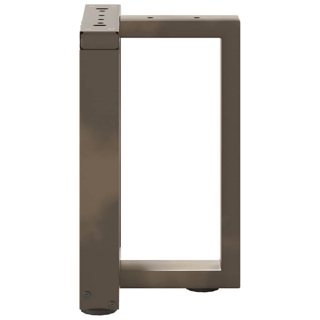 vidaXL Coffee Table Legs T-Shaped 2 pcs Black 28x25x(42-43) cm Steel