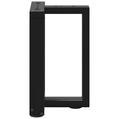 vidaXL Coffee Table Legs T-Shaped 2 pcs Black 38x25x(42-43) cm Steel