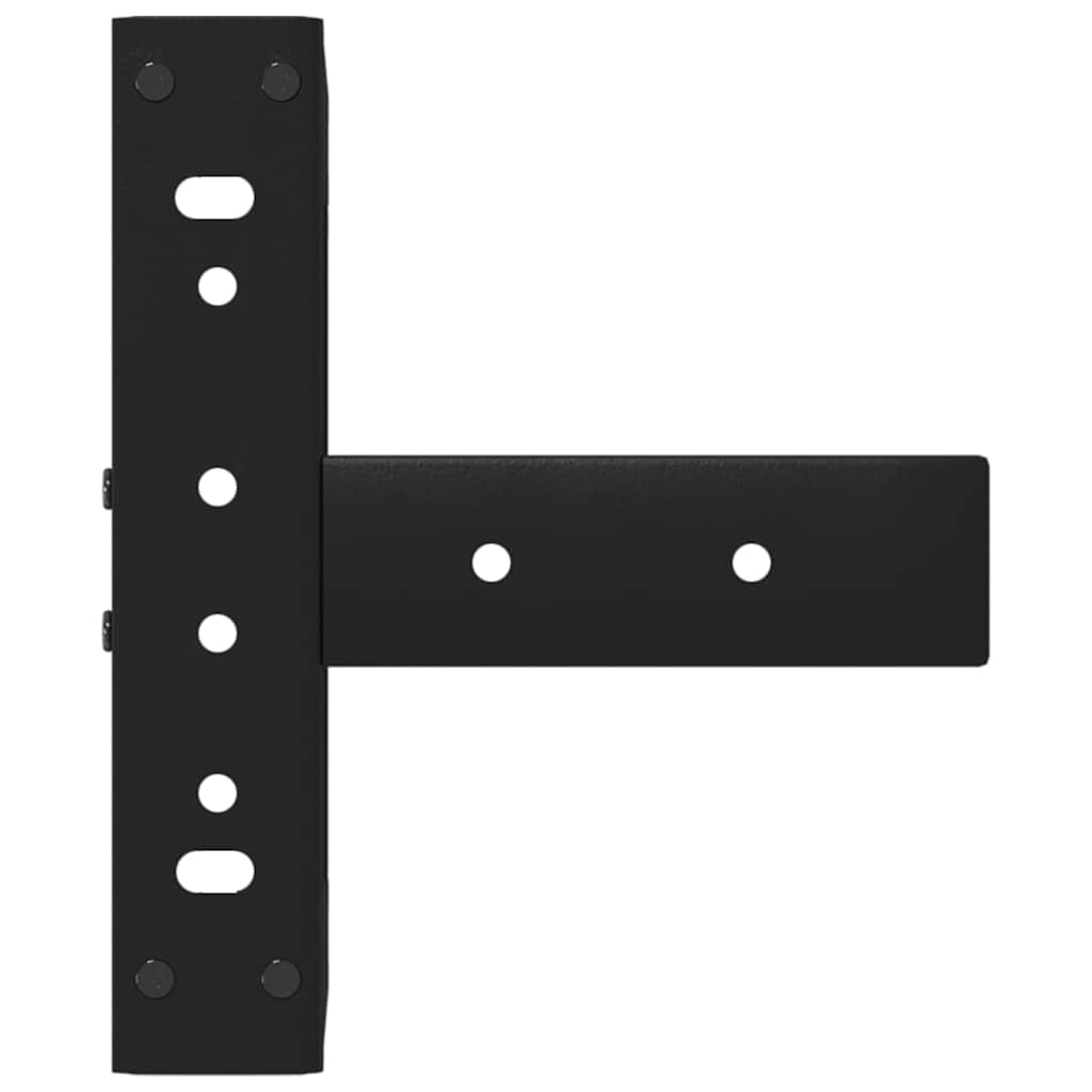 vidaXL Coffee Table Legs T-Shaped 2 pcs Black 38x25x(42-43) cm Steel