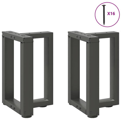 vidaXL Coffee Table Legs T-Shaped 2 pcs Anthracite 38x25x(42-43) cm Steel
