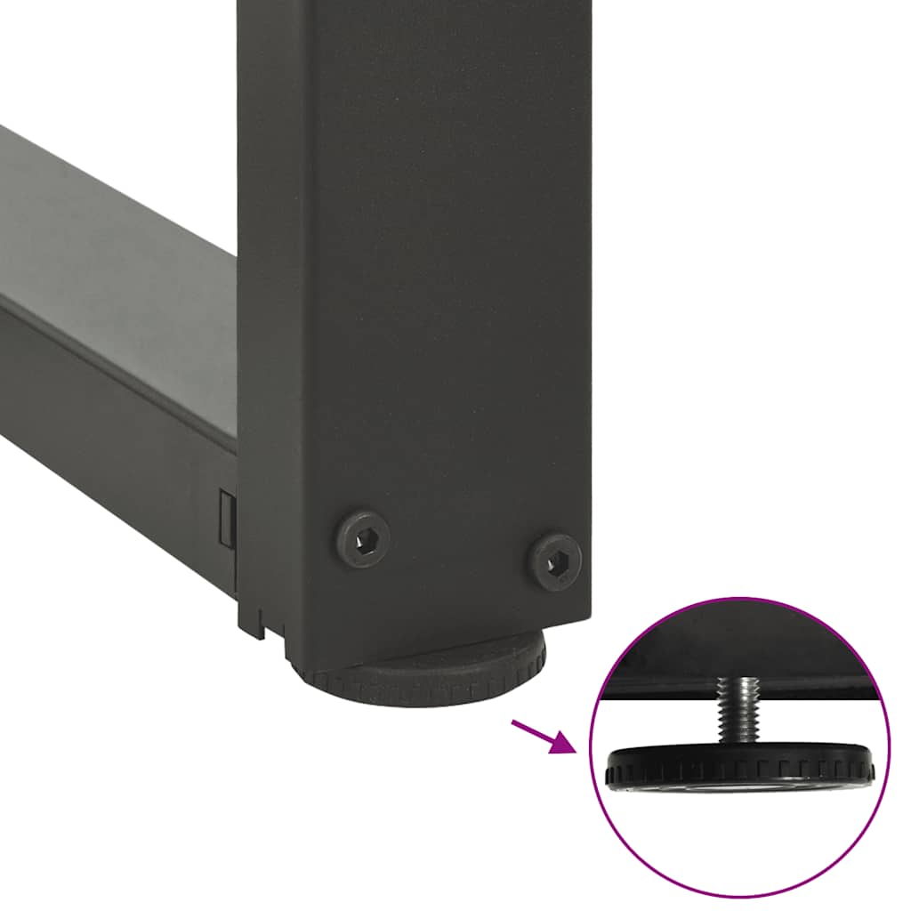vidaXL Coffee Table Legs T-Shaped 2 pcs Anthracite 38x25x(42-43) cm Steel