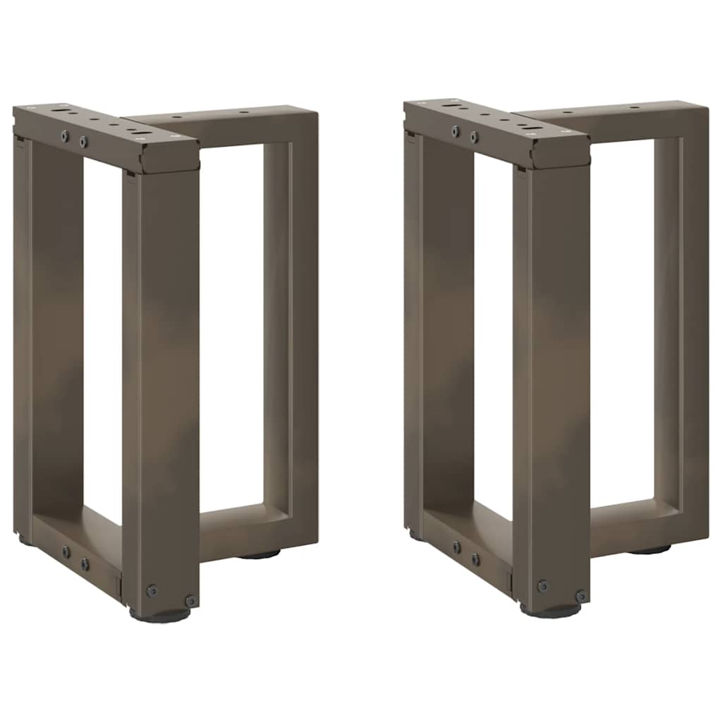 vidaXL Coffee Table Legs T-Shaped 2 pcs Black 38x25x(42-43) cm Steel