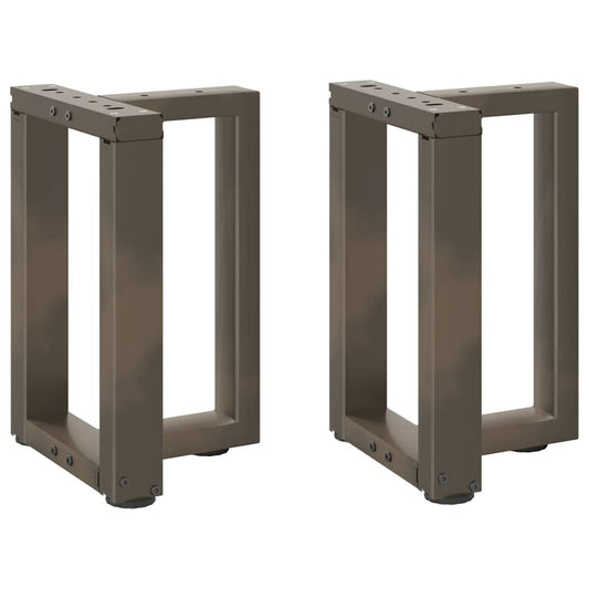 vidaXL Coffee Table Legs T-Shaped 2 pcs Black 38x25x(42-43) cm Steel