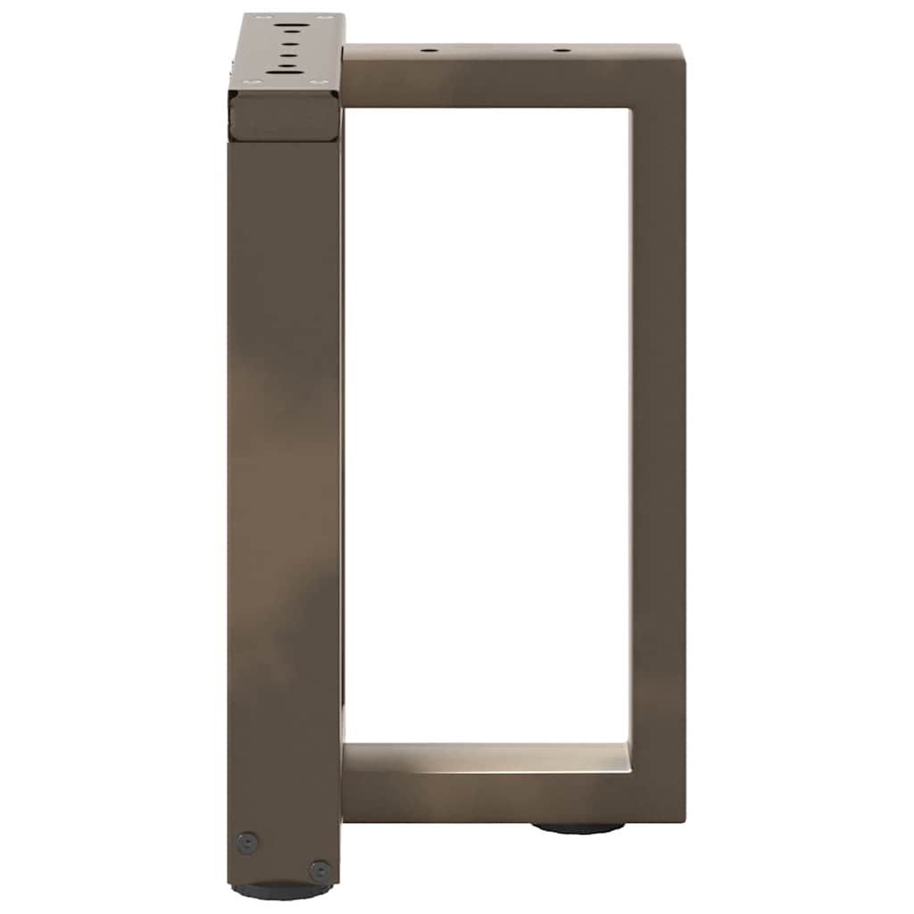 vidaXL Coffee Table Legs T-Shaped 2 pcs Black 38x25x(42-43) cm Steel