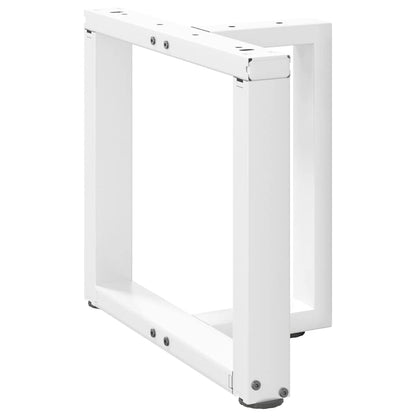 vidaXL Coffee Table Legs T-Shaped 2 pcs White 50x25x(42-43) cm Steel
