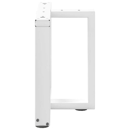 vidaXL Coffee Table Legs T-Shaped 2 pcs White 50x25x(42-43) cm Steel