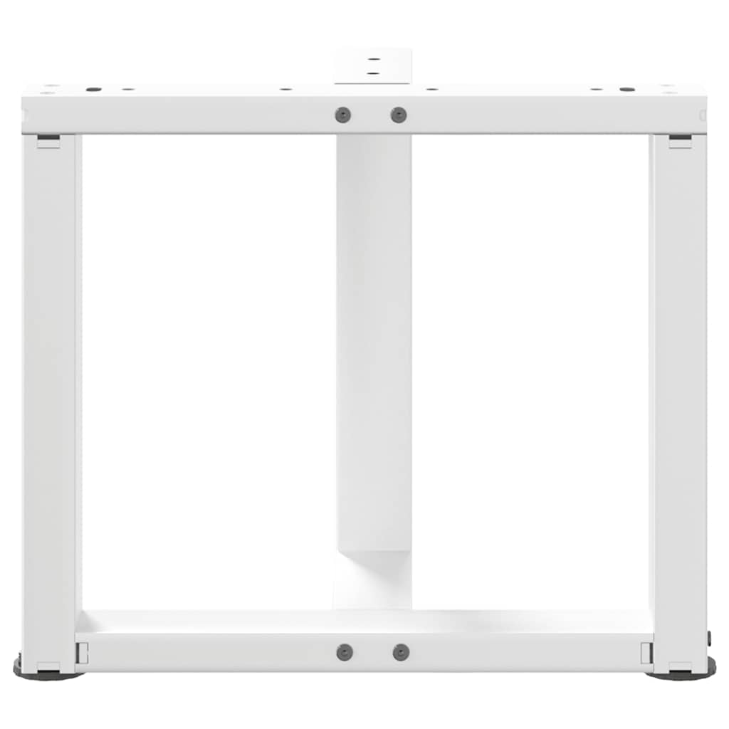 vidaXL Coffee Table Legs T-Shaped 2 pcs White 50x25x(42-43) cm Steel