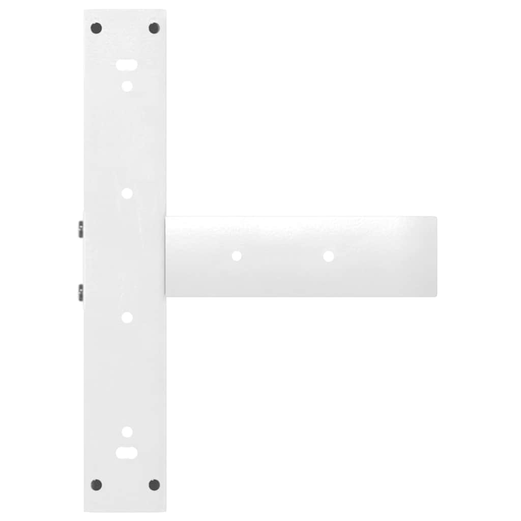 vidaXL Coffee Table Legs T-Shaped 2 pcs White 50x25x(42-43) cm Steel