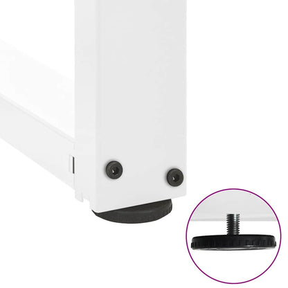 vidaXL Coffee Table Legs T-Shaped 2 pcs White 50x25x(42-43) cm Steel