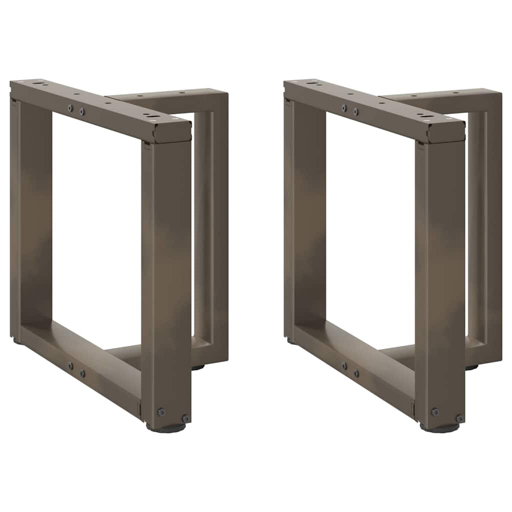vidaXL Coffee Table Legs T-Shaped 2 pcs Black 50x25x(42-43) cm Steel