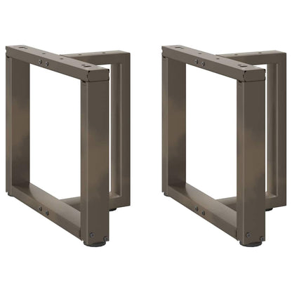 vidaXL Coffee Table Legs T-Shaped 2 pcs Black 50x25x(42-43) cm Steel