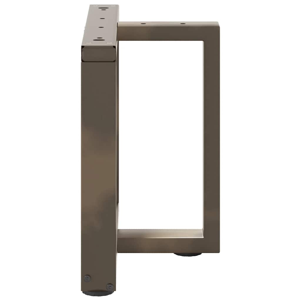 vidaXL Coffee Table Legs T-Shaped 2 pcs Black 50x25x(42-43) cm Steel