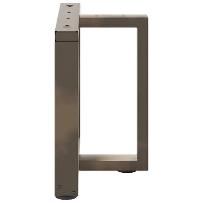 vidaXL Coffee Table Legs T-Shaped 2 pcs Black 50x25x(42-43) cm Steel