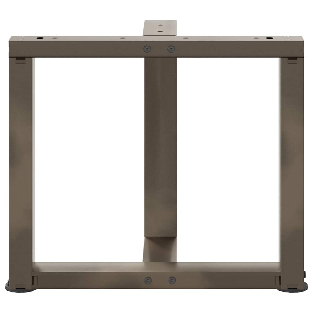 vidaXL Coffee Table Legs T-Shaped 2 pcs Black 50x25x(42-43) cm Steel