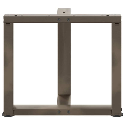 vidaXL Coffee Table Legs T-Shaped 2 pcs Black 50x25x(42-43) cm Steel