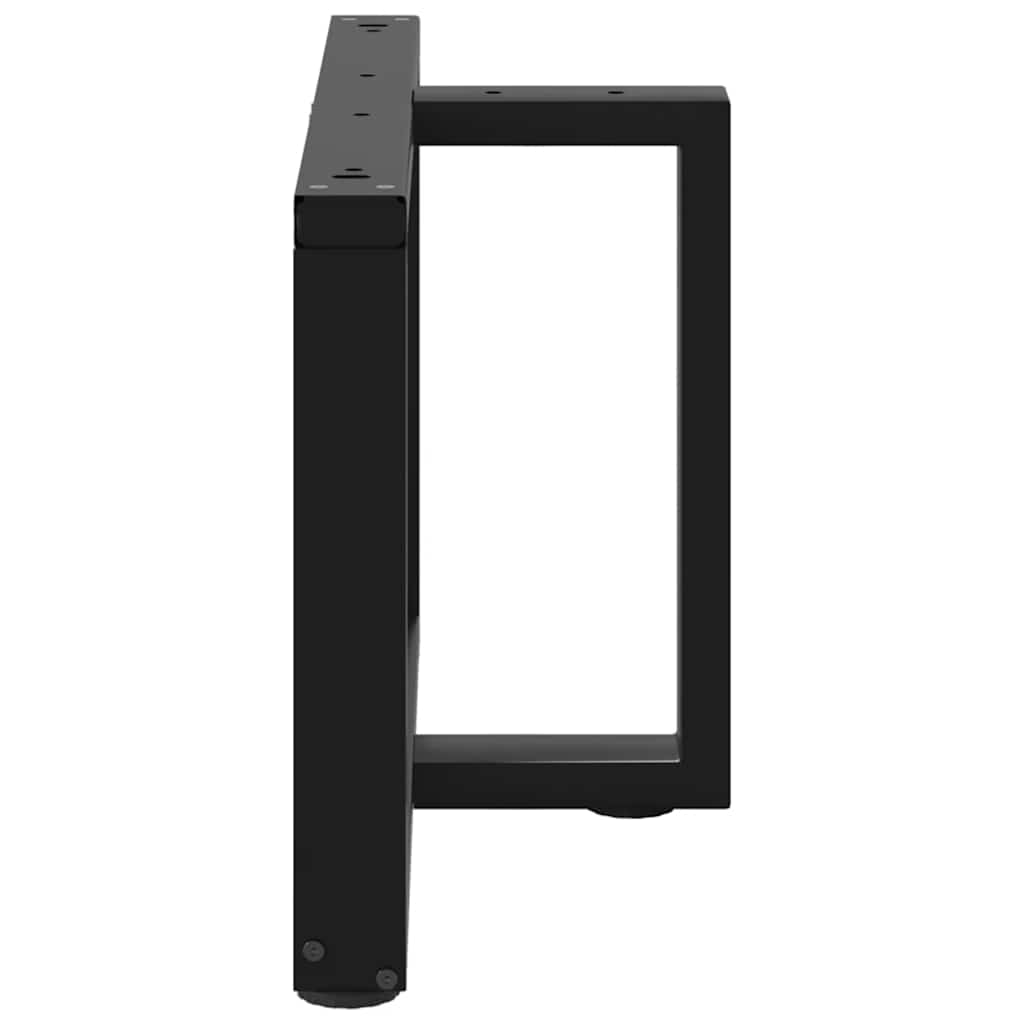 vidaXL Coffee Table Legs T-Shaped 2 pcs Black 60x25x(42-43) cm Steel