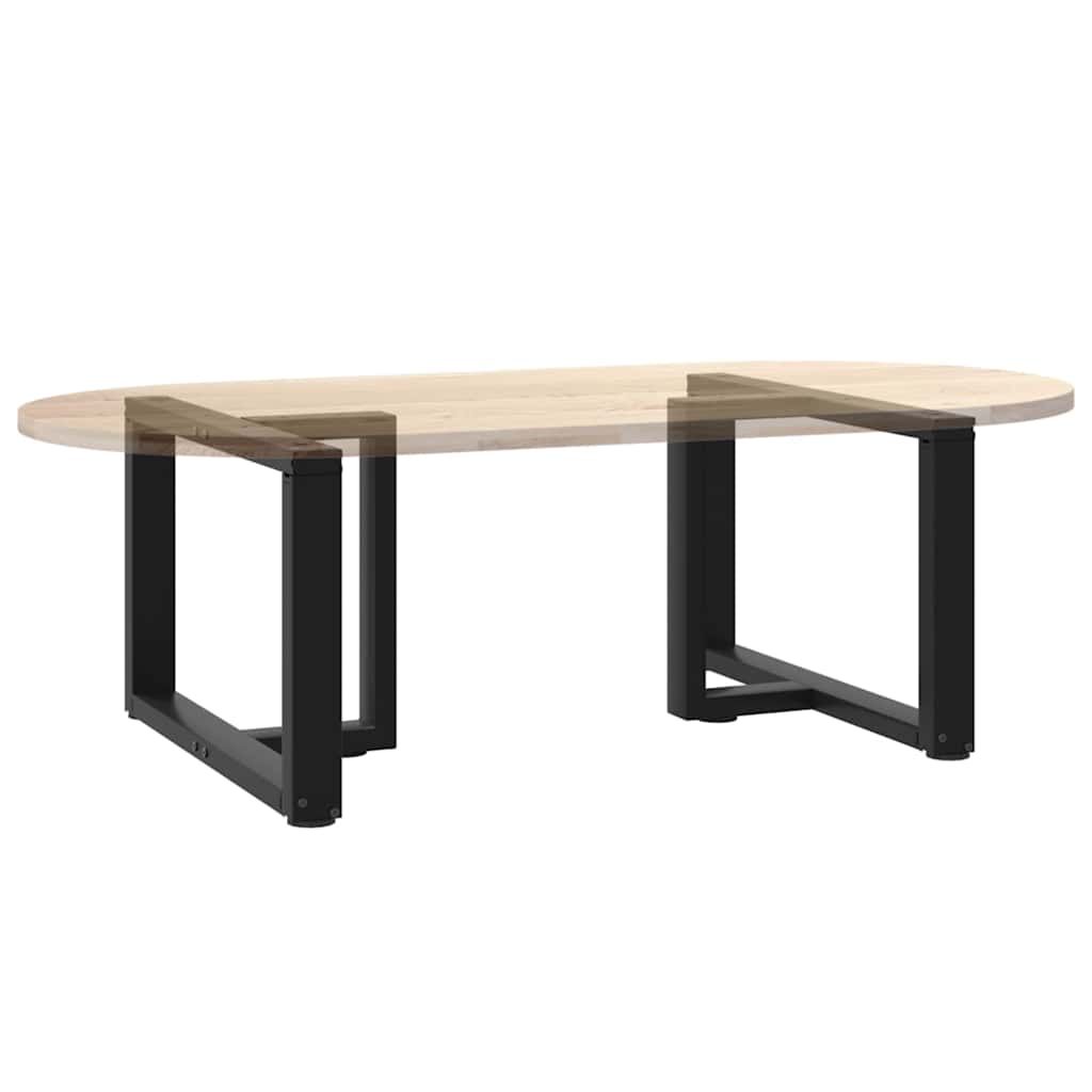 vidaXL Coffee Table Legs T-Shaped 2 pcs Black 60x25x(42-43) cm Steel
