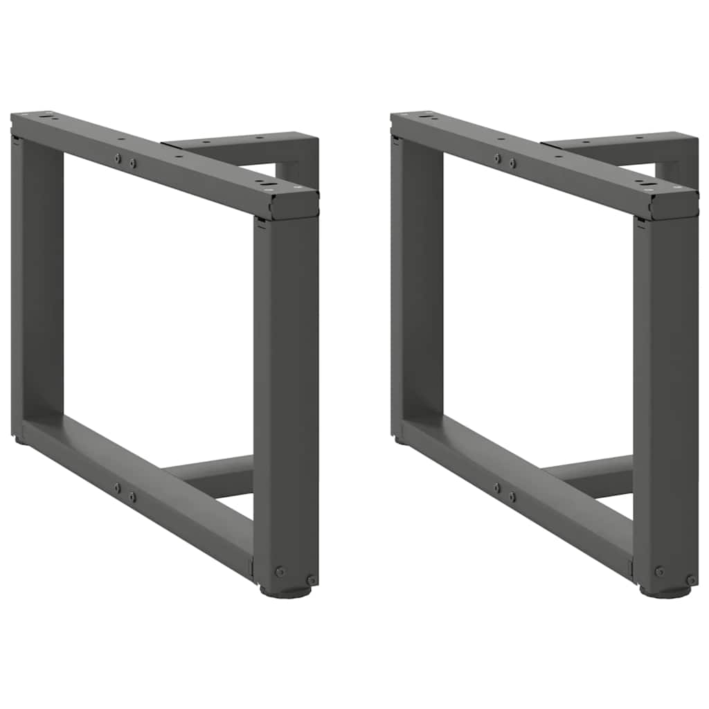 vidaXL Coffee Table Legs T-Shaped 2 pcs Anthracite 60x25x(42-43) cm Steel